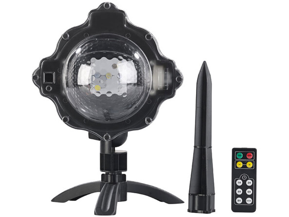 Projecteur effet chute de neige à LED blanches