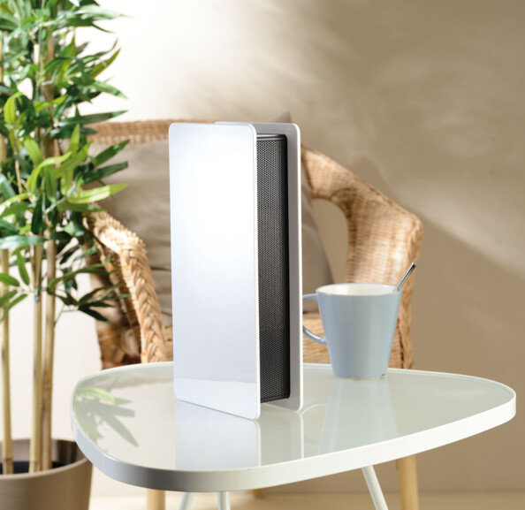 purificateur d'air ioniseur ventilateur newgen medicals nx9106 blanc utilisation debout