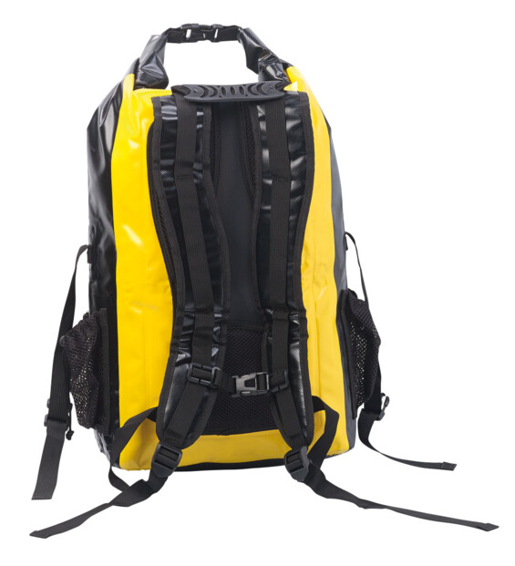 Sac à dos trekking étanche en toile de bâche 30 L - coloris jaune / noir