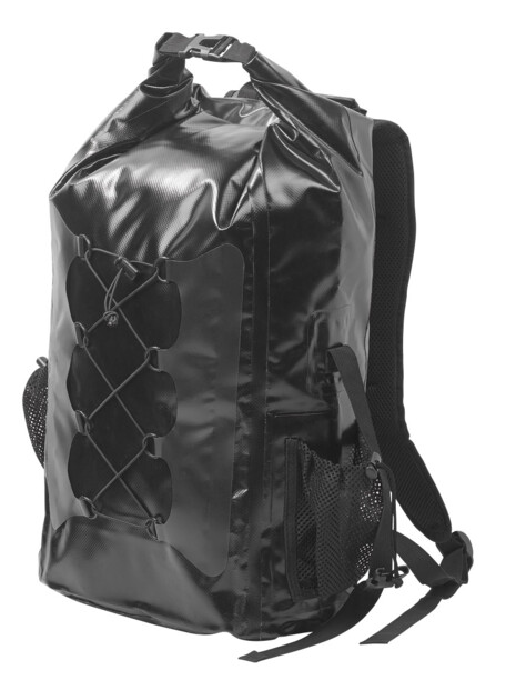 Sac à dos trekking étanche en toile de bâche 30 L - coloris noir