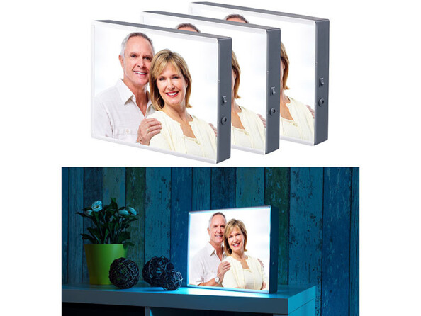 Set de 3 boîte d'affichage lumineuses pour films transparents et feuilles A4