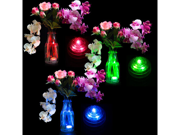 Set de 4 mini lampes immersibles à LED RVB avec télécommande - 30 mm