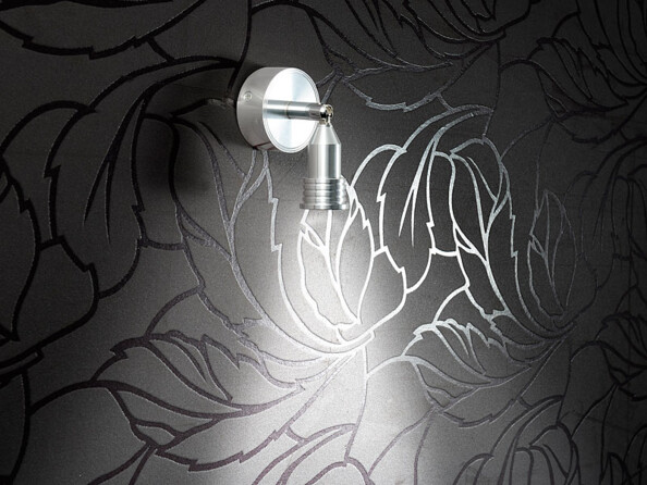 petite lampe murale avec ampoule led 1w integree blanc chaud design metal blanc