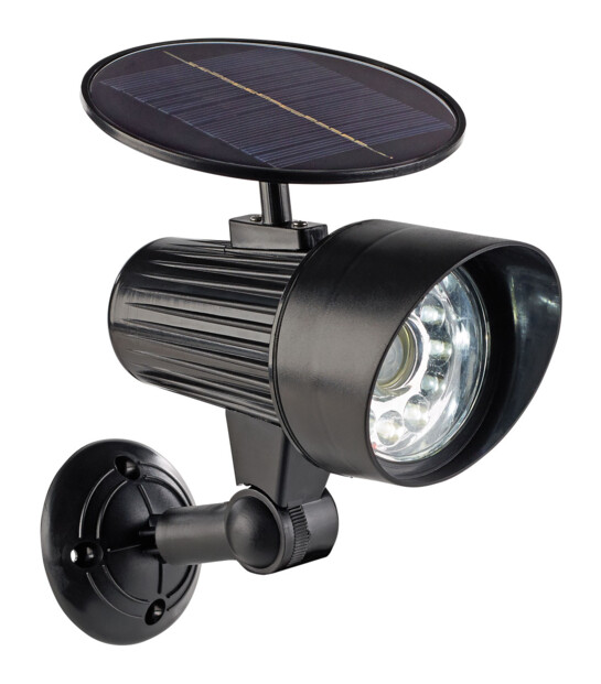 2 spots solaires à LED avec détecteur de mouvement et témoin rouge clignotant
