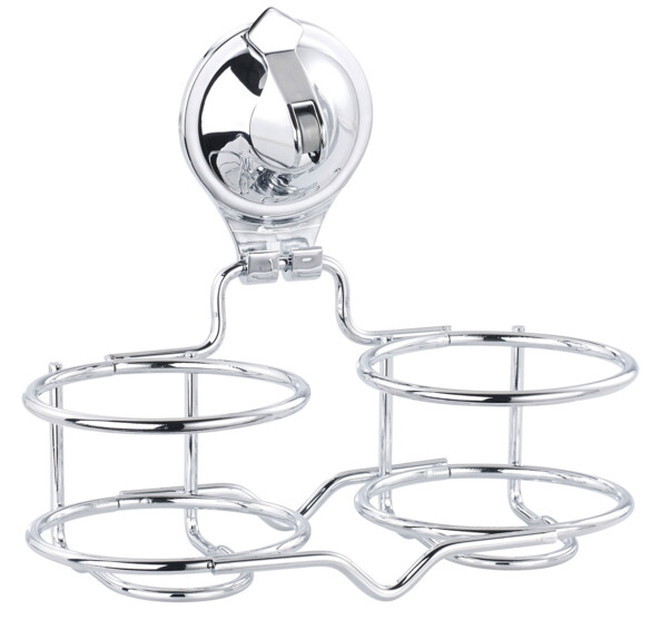 Support mural avec gobelets et fixation ventouse