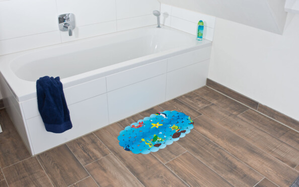 Tapis antidérapant pour baignoire, 69 x 38 cm, décor plage