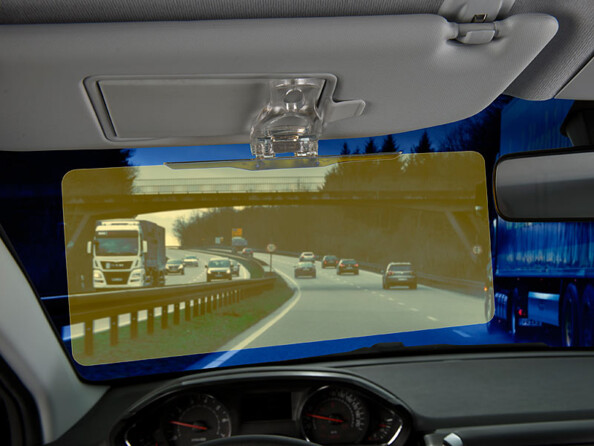 visiere additive depliable pour eblouissement de nuit feux de route phares