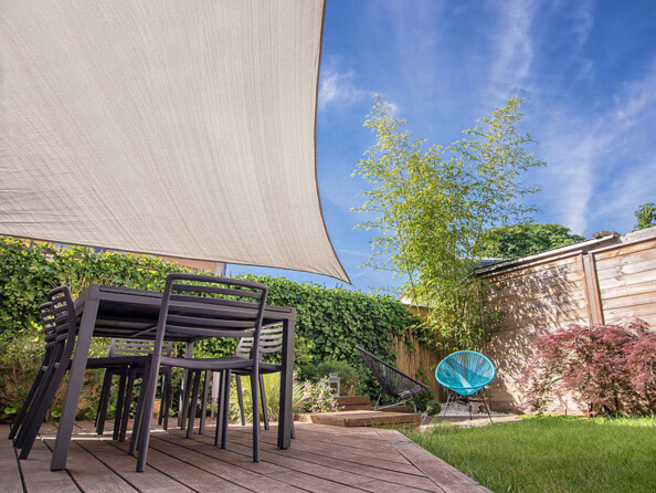 Voile d'ombrage rectangulaire - 3 x 4 m - Beige