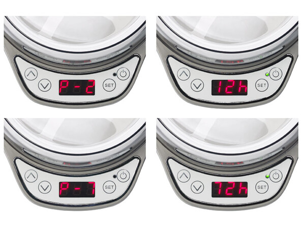 Yaourtière électrique Exemples de programmes avec la durée affcihée