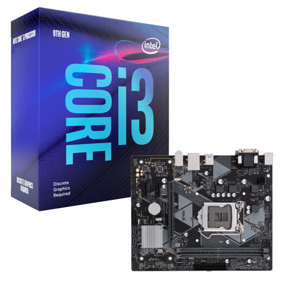 Kit Carte Mère ASUS PRIME H310M-K R2.0 + processeur Intel Core i3 9100F
