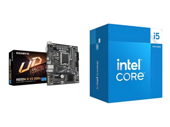 Kit carte mère H610M H V3 avec processeur Intel Core i5-14400