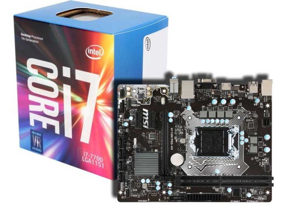 Kit Carte Mère MSI H110m + processeur Intel Core I7