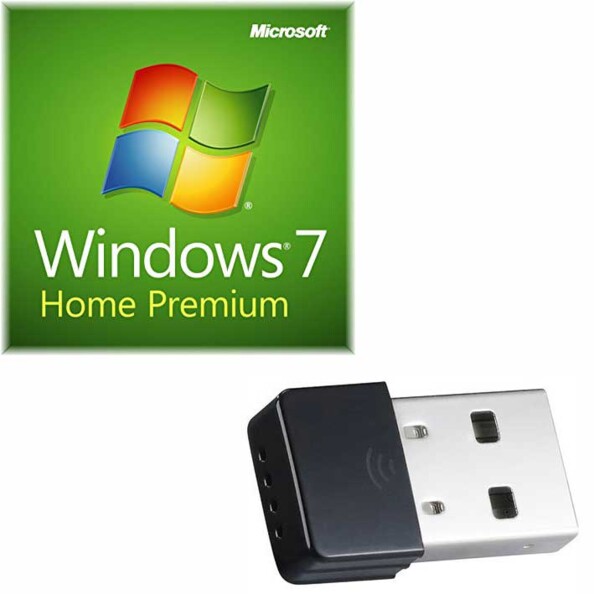 Windows 7 Home Premium OEM + Dongle USB wifi 150 Mbps