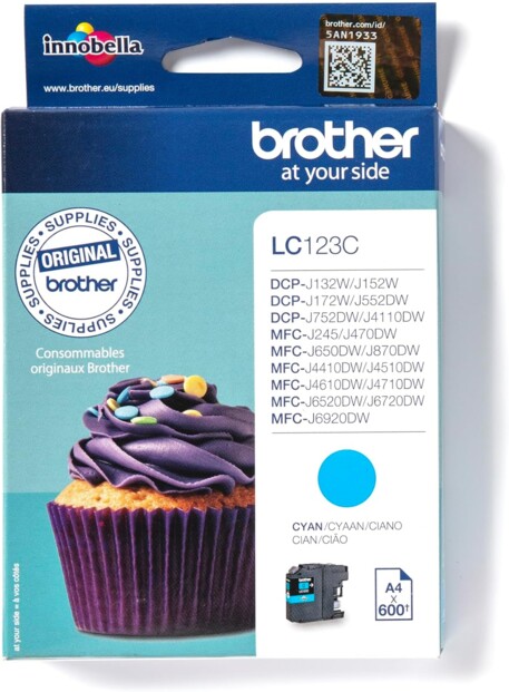 Cartouche originale Brother ''LC123C'' - Cyan