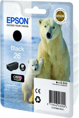 Cartouche originale Epson 26 Noir (Ours Polaire)