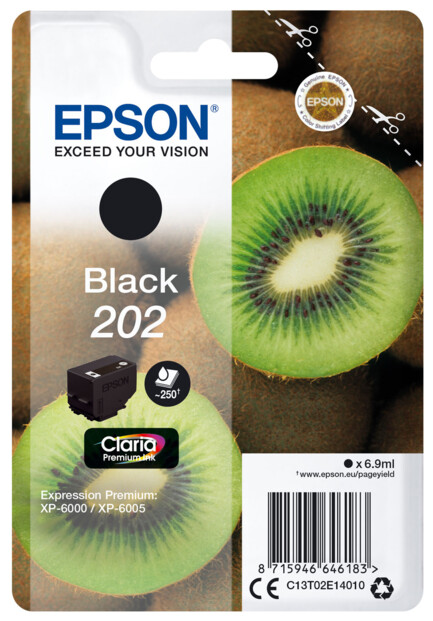 Cartouche originale Epson N°202 Kiwi Série - Noir