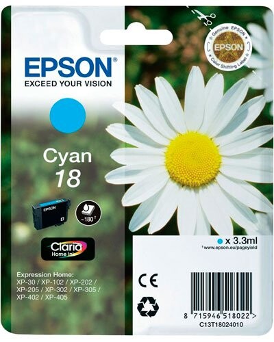 Cartouche originale Pâquerette T180240 Cyan de la marque Epson