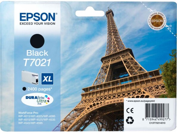 Cartouche originale Epson T702 ''Tour Eiffel'' - Noir XL