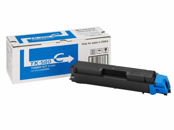 Toner cyan TK-580C pour imprimantes Kyocera FS-C5150DN