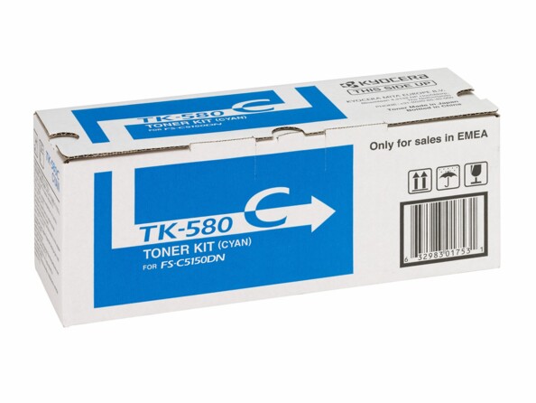 Toner cyan TK-580C pour imprimantes Kyocera FS-C5150DN