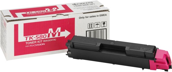Toner Magenta TK-580M pour imprimantes Kyocera FS-C5150DN