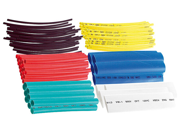 100 gaines thermo-rétractables 100 mm - couleurs