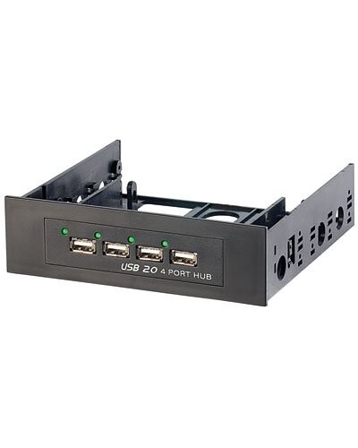 Baie Hub USB 2.0 avec prises frontales