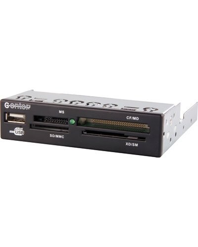 Lecteur de Cartes 18 En 1 USB2.0 Pour Baie 3,5' Noir