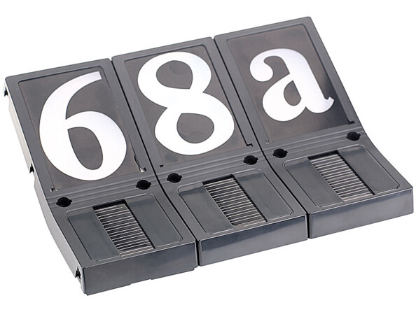Numero de Rue Lumineux Solaire Pack de Trois