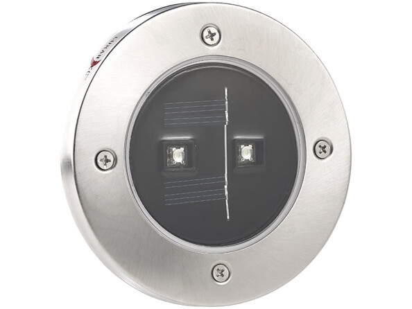 3 spots de jardin solaires en acier