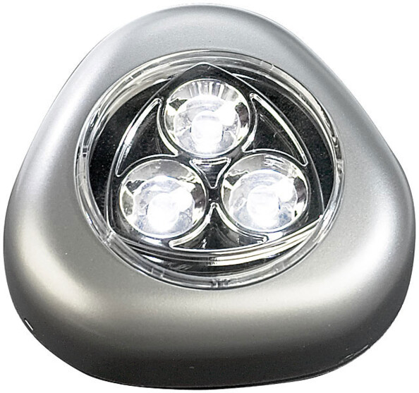 4 Lampes mobiles à LED ''Stick & Push'' avec interrupteur - Blanc