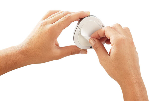 4 Lampes mobiles à LED ''Stick & Push'' avec interrupteur - Blanc