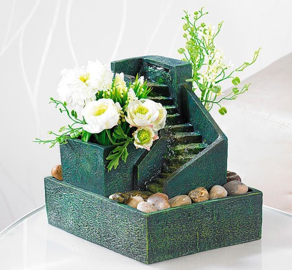 Fontaine décorative légère en polyrésine résistant à l'usure