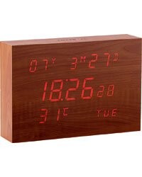 Horloge/Reveil En Bois 'Magic Wood deluxe' avec Thermometre