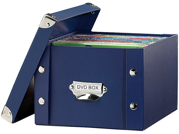 Boîte bleue d'archivage pour DVD