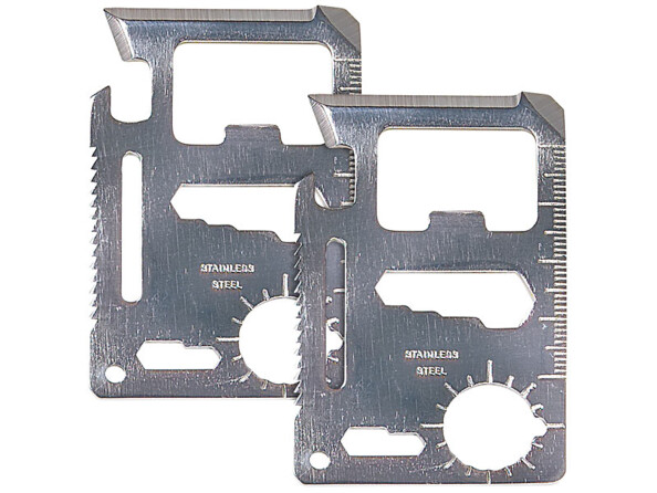 2 outils format carte de crédit 13 en 1