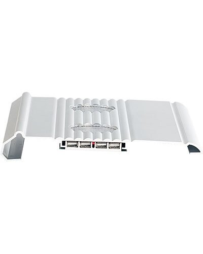 Tablette de ventilation Alu & Hub USB 2.0