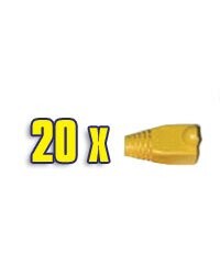 20 Manchons jaunes pour prise RJ45