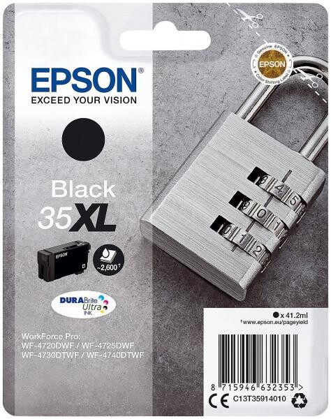 Cartouche d'encre d'origine T3591/35XL pour imprimantes Epson, noir