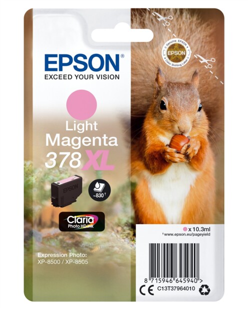 Cartouche originale Epson T3793 / 378XL / écureuil - magenta clair