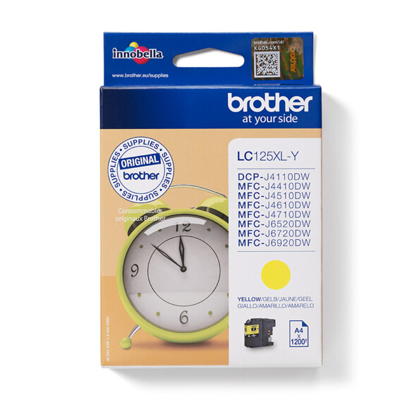 Cartouche originale Brother LC-125XLY - jaune