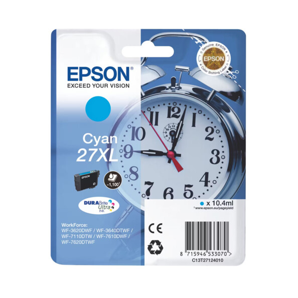 Cartouche originale Epson T2712  / 27XL - cyan