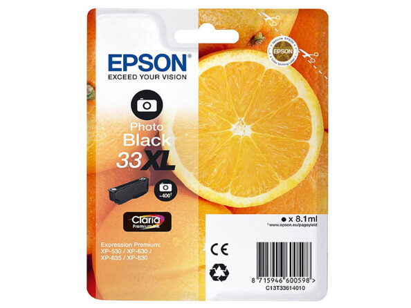Cartouche originale Epson T3361 (33XL) - noir photo