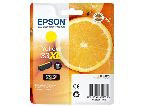 Cartouche originale Epson T3364 / 33XL - jaune