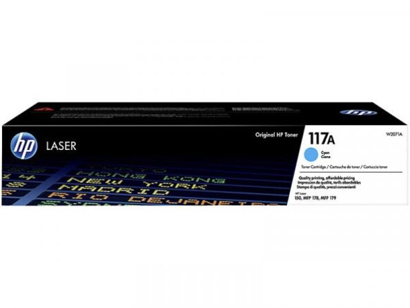 Toner original 117A W2071A, cyan