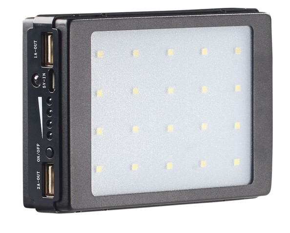 Batterie d'appoint solaire 11000 mAh PB-110.s avec lampe de camping