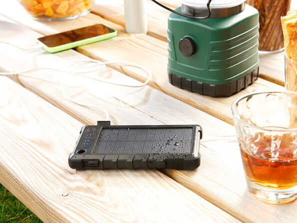 Batterie de secours solaire 4000 mAh ''PB-40.s'' ultra-résistante