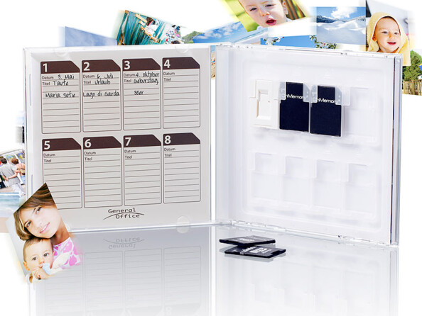 Boîte de rangement pour cartes SD format CD