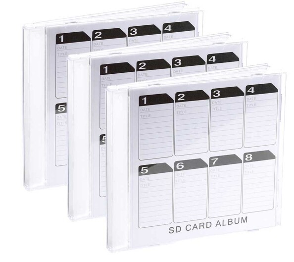 Boîte de rangement pour cartes SD format CD - x3