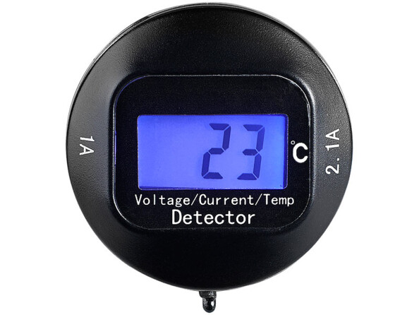 chargeur allume-cigare 12v avec thermomètre LED Revolt